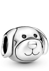 lovely silver devoted dog Pandora baby charm